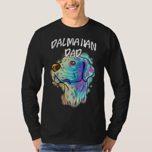 T-shirt Portrait Pop coloré Chien Dalmatien Papa Père D