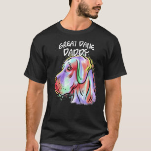 T-shirt Portrait Pop coloré Grand Danse Chien Papa Père