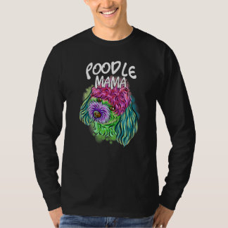 T-shirt Portrait Pop coloré Poodle Chien Fête de la Mère M