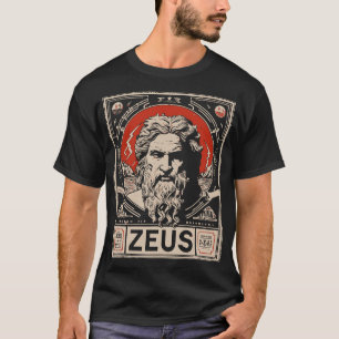 T-shirt Portrait vintage Zeus   Grec Sagesse Dieu Art