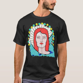 T-shirt Portrait Visage D'Une Femme Divisée