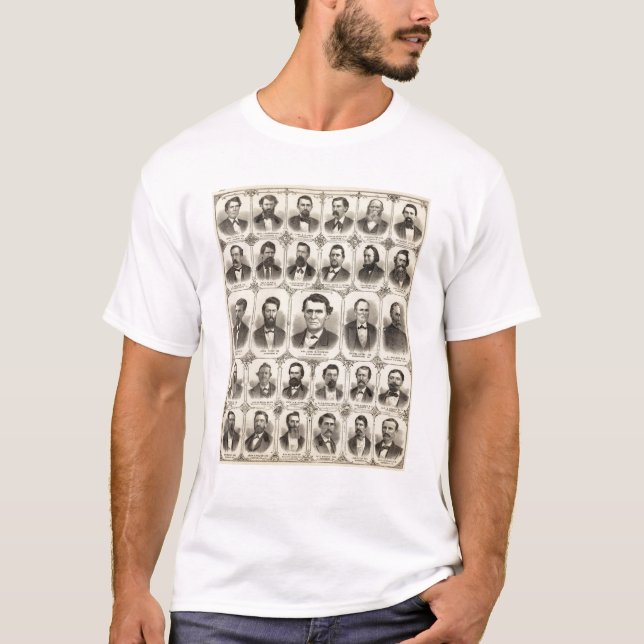 T-shirt Portraits de John C Hall et prof. JW Bradshaw (Devant)