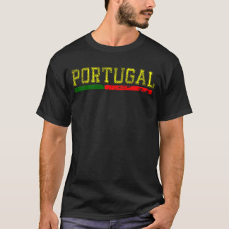 T-shirt Portugais Football Portugal Retro Vintage Drapeau