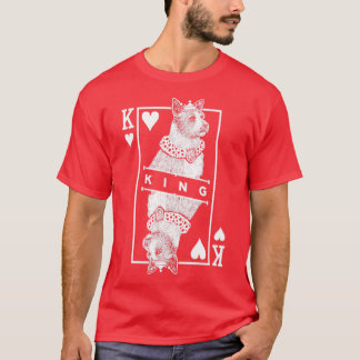 T-shirt Portugais Podengo Pequeno Roi De Coeur Drôle Do