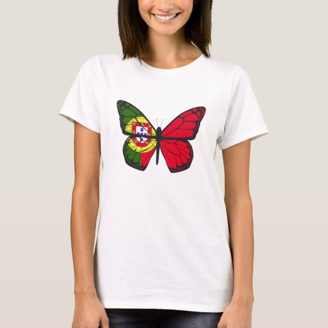 T-SHIRT PORTUGAL BUTTERFLY (Devant)