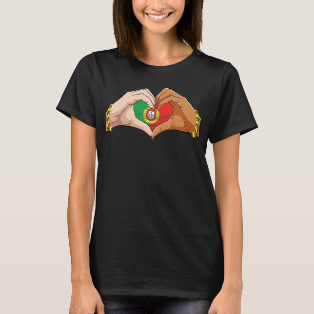 T-shirt Portugal Femmes Hommes Patriotique Portugais Drape (Devant)