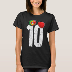 T-shirt Portugal joueur de football Numéro 10 Portugais Dr