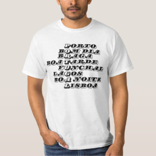 T-shirt Portugal Mens Bonjour Bonjour Bonjour Bonjour Blan