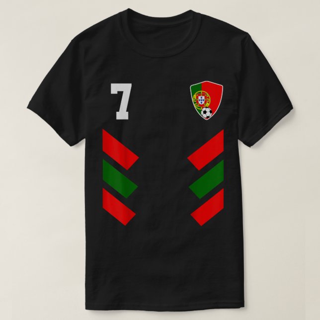 T-shirt Portugal Soccer Jersey Portugal Football Portugues (Design devant)