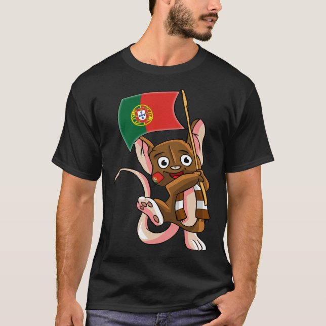 T-shirt Portugese Fan Mouse (Devant)