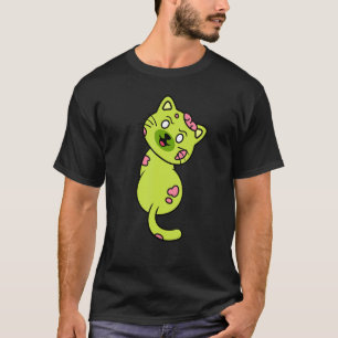 T-shirt Pose Chat Fou Zombie Horreur Animal Halloween Mons