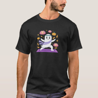 T-shirt Pose De Méditation éffrayante Ghost Pour Les Amate