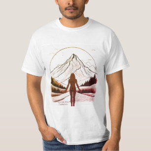 T-shirt Pose de montagne Yoga Dégradé Brown