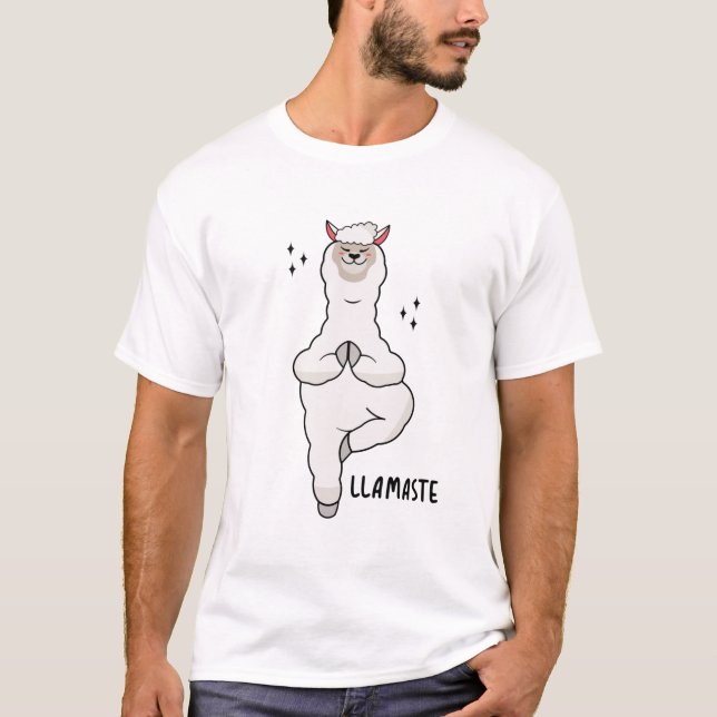 T-shirt Pose De Yoga Llama Au Llamaste (Devant)