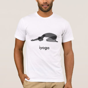 T-shirt Pose descendante noir, iyoga