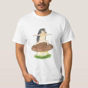 T-shirt Pose du guerrier 2 de yoga de hérisson