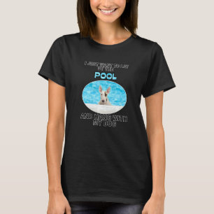 T-shirt Pose Par Pool & Hang W Bull Terrier