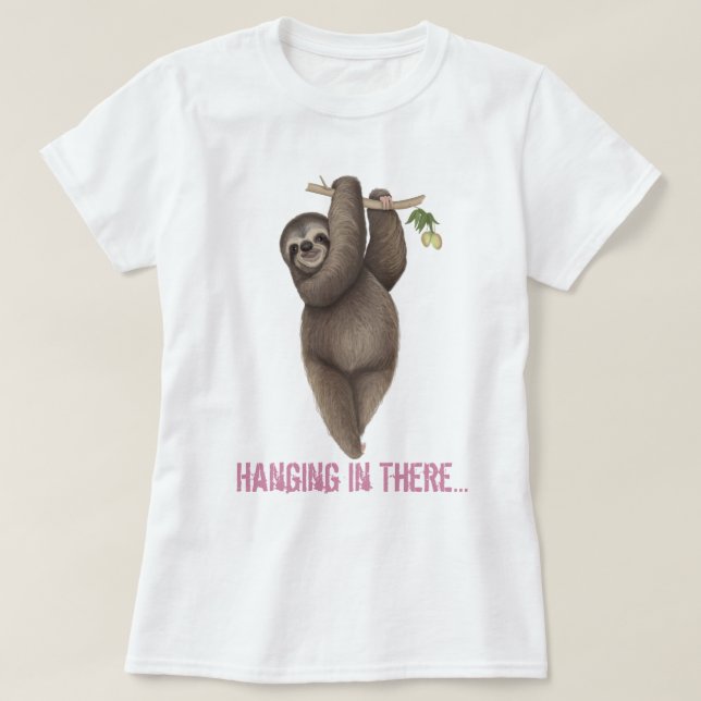 T-shirt Pose-y - Accroche la Sloth (Design devant)
