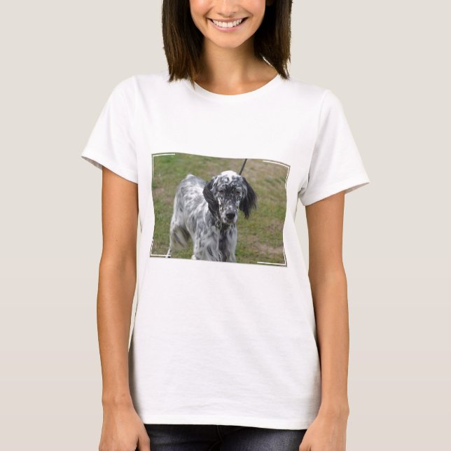 T-shirt Poseur anglais noir et blanc adorable (Devant)