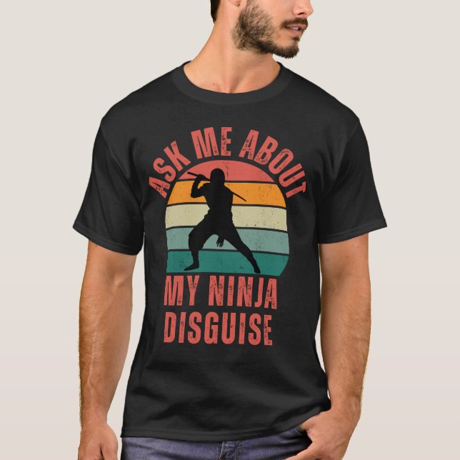 T-shirt Posez-moi des questions sur mon déguisement de Nin (Devant)
