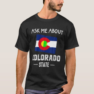 T-shirt Posez-moi la question sur Colorado Denver Map Drap