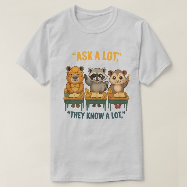 T-shirt Posez Une Question Beaucoup Ils Connaissent Beauco (Design devant)