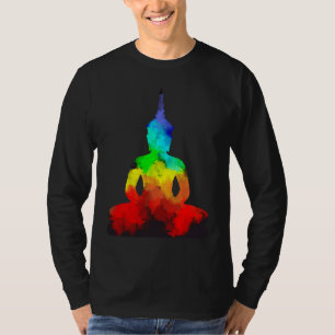 T-shirt Position de yoga T Namaste Bouddha Arc-en-ciel Amo
