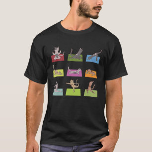 T-shirt Positions de yoga de chat Méditation Yoga