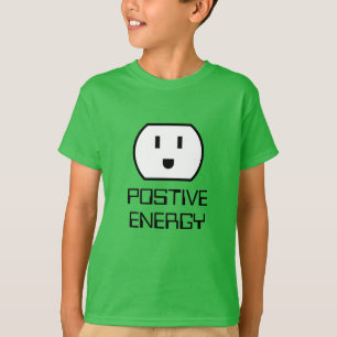 T-shirt Positive Energy amusant prise de mur vert pour enf