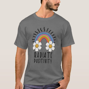 T-shirt Positivité du rayonnement   Arc-en-ciel coloré et 