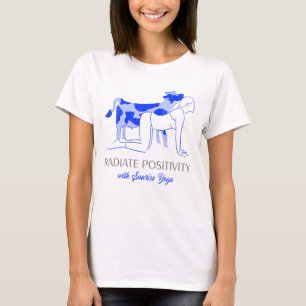 T-shirt Positivité Radiale Avec Lever Du Soleil Drôle Yoga