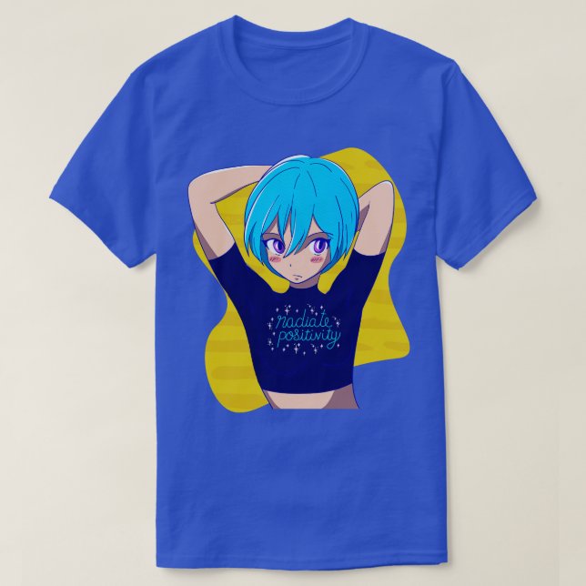 T-shirt Positivité radiale mignonne fille (Design devant)