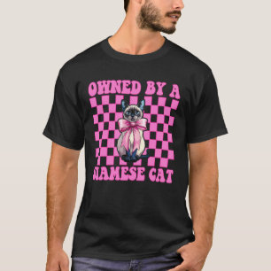 T-shirt Possédé par une fille au chat siamois Maman chat C