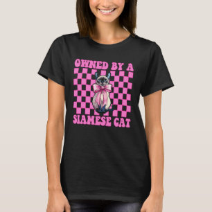 T-shirt Possédé par une fille au chat siamois, mère de cha