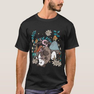 T-shirt Possum Champignons Cottagecore Opossum esthétique