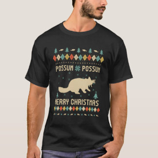 T-shirt Possum Funny Douleur moche Vintage Rétro Pour Chri