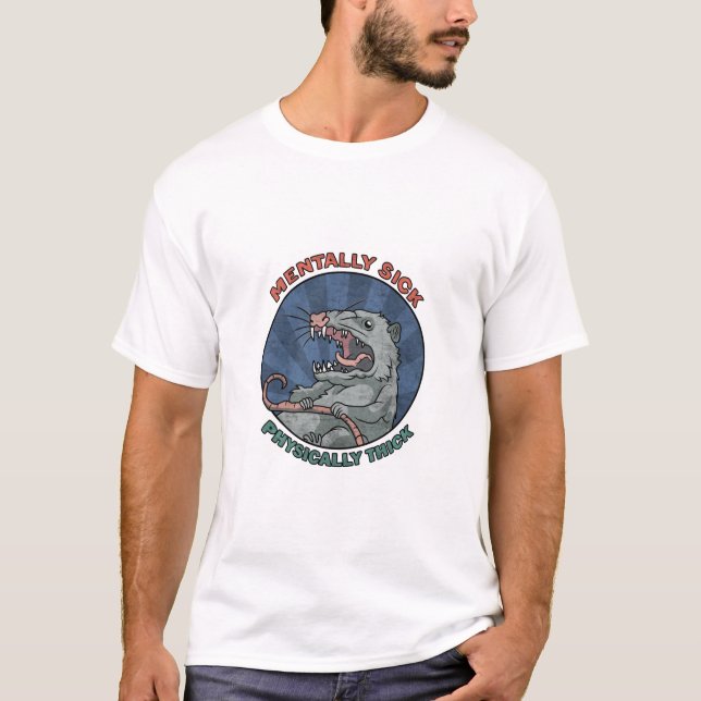 T-shirt Possum - Maladie Mentale Physique Épaisible (Devant)