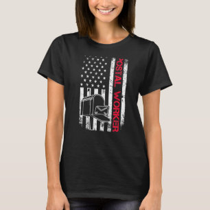 T-shirt Postal Worker American Flag Patriotic Mail Carrier