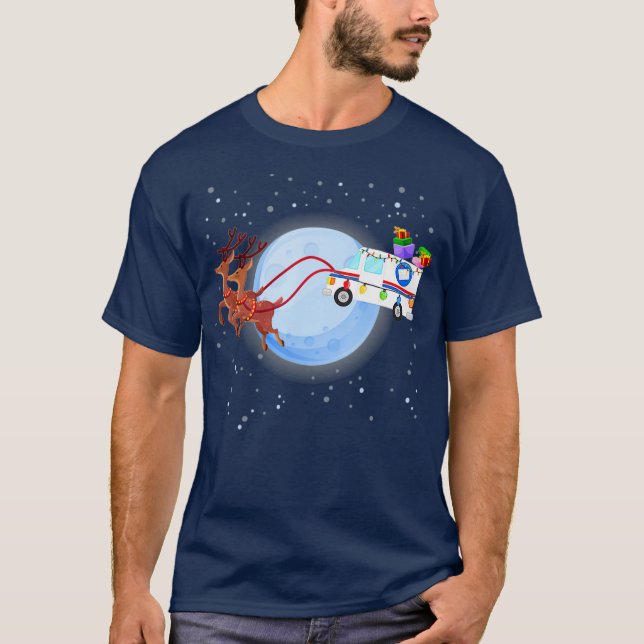 T-shirt Postal Worker Christmas Mail Truck Funny Mailman (Devant)