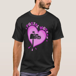 T-shirt Postal Worker Heart Mail Lady & Mail Carrier
