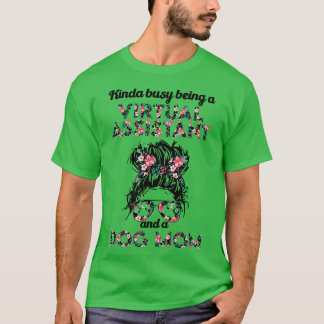 T-shirt Poste d'assistant virtuel et mère de chien