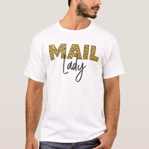 T-shirt Poste poste poste travailleur courrier Lady Leopar