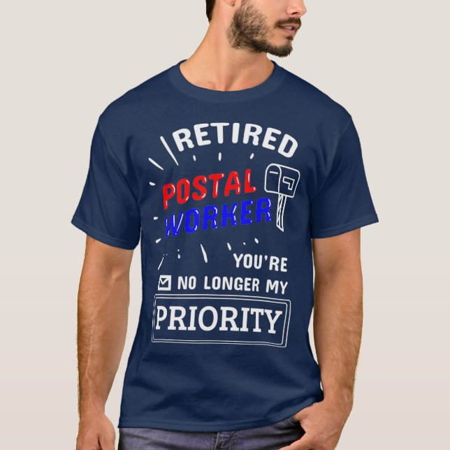 T-shirt Poste retraitée Travailleur de la poste retraité R (Devant)