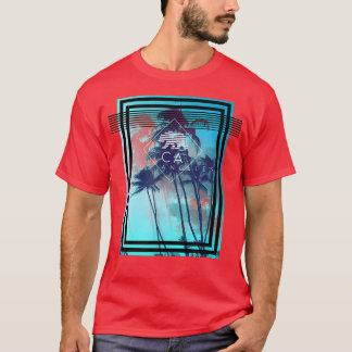 T-shirt Poster branché de l'ours de plage CA Los Angeles