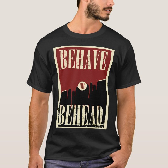 T-shirt Poster Comportement Ou Tête (Devant)