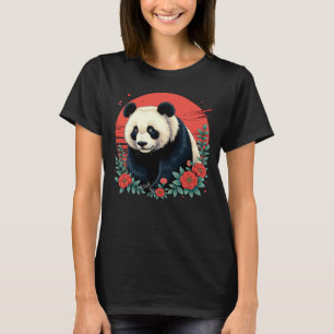 T-shirt Poster d'art japonais Panda Tee