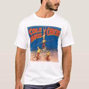 T-shirt Poster de cirque vintage montrant des acrobates à 