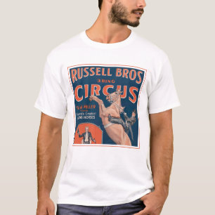 T-shirt Poster de cirque vintage Russell Brothers.