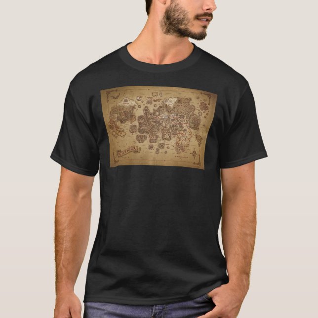 T-shirt Poster de la carte Runescape Gielinor (Devant)