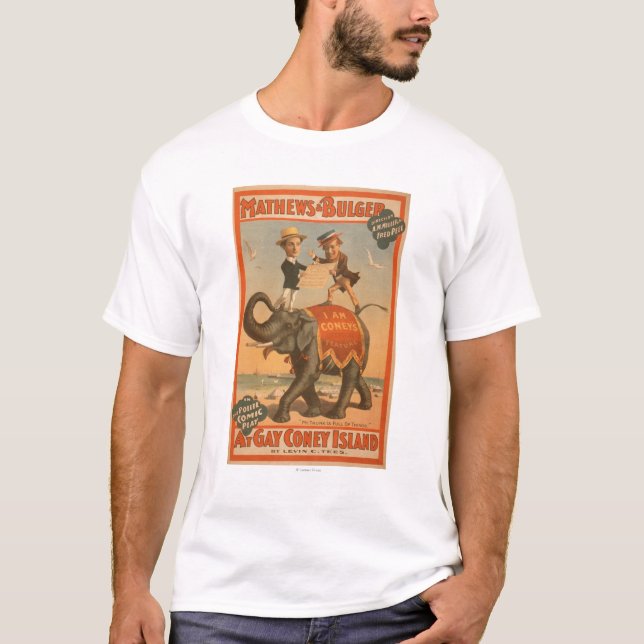 T-shirt Poster de la comédie musicale "At gay Coney Island (Devant)